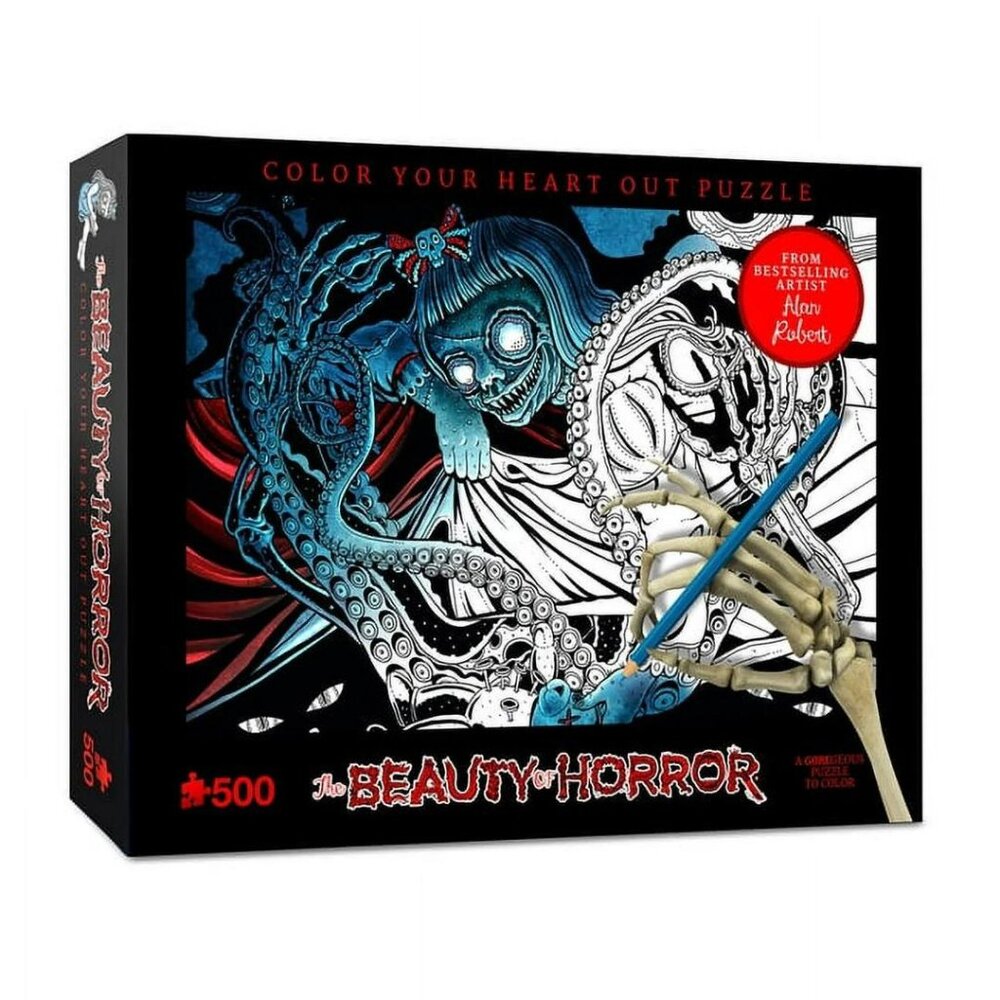 BEAUTY OF HORROR colorable puzzle